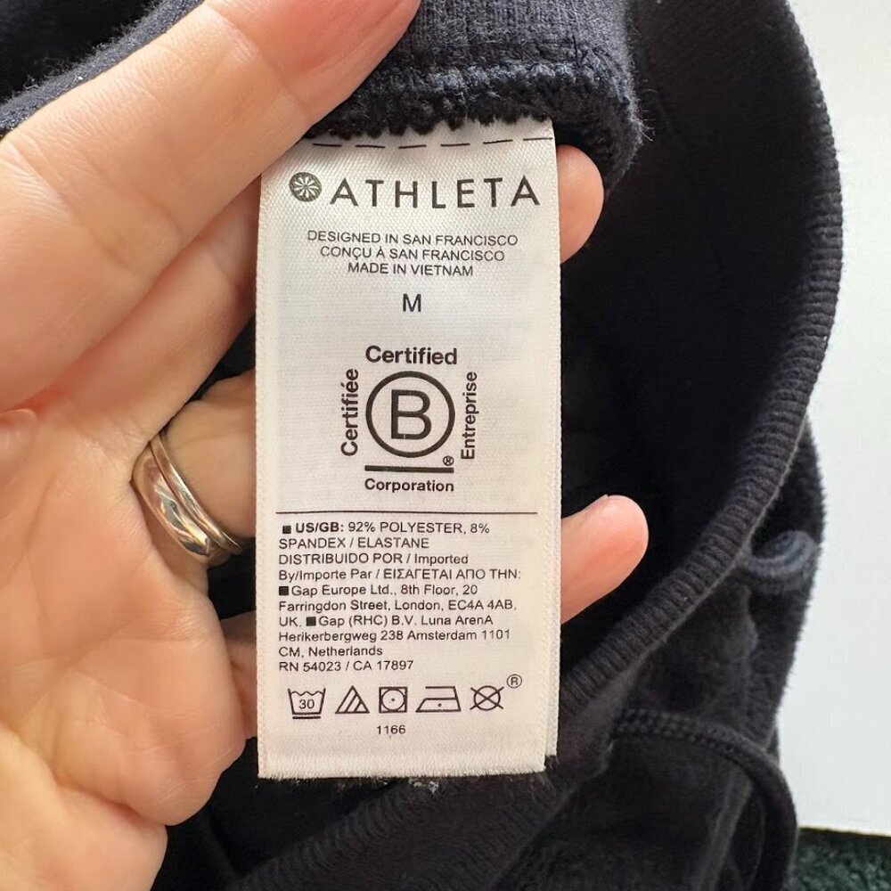 Athleta Double Cozy Karma Recover Pant Jogger Fleece Black Cozy Gym Active Mediu - Picture 11 of 14
